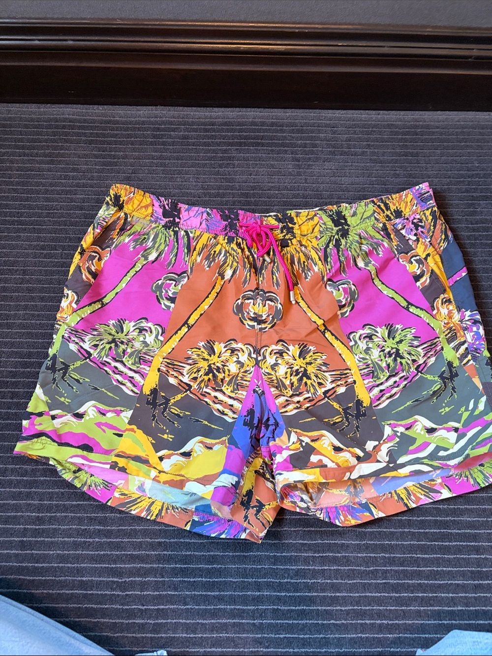 Etro men’s Tropical Print Drawstring bathing suit